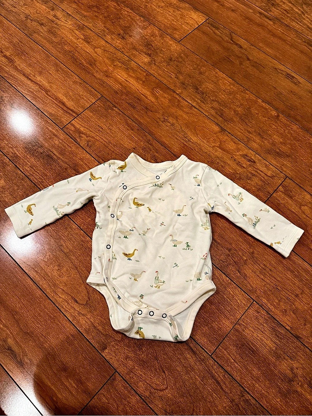 Pehr Long Sleeve Kimono One-Piece , 6-12M, Like New, 100% organic cotton